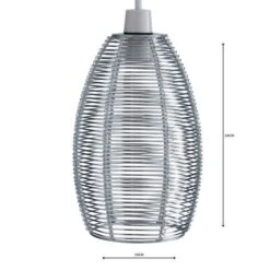 Cigar Wire Silver Easy Fit Pendant Shade -ELEND SHOP 1000011016 alt04