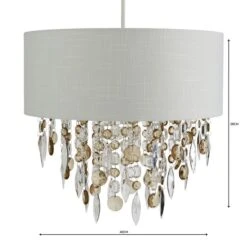 Mila Ivory Jewel Shade Easy Fit Pendant Shade 9 Mila Ivory Jewel Shade Easy Fit Pendant Shade -ELEND SHOP 1000084151 alt04