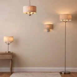 Preston Ivory Linen Shaded Wall Light 16 Preston Ivory Linen Shaded Wall Light -ELEND SHOP 1000093247 alt01