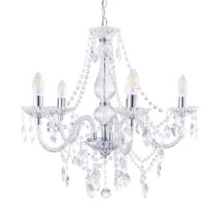 Marie Therese Chrome Integrated LED 5 Light Chandelier -ELEND SHOP 1000111924 alt05