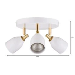 Clio 3 Light White Semi Flush Spotlight -ELEND SHOP 1000119711 alt06