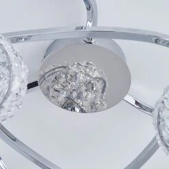 Cecilie 3 Light Crystal Semi Flush Ceiling Light 12 Cecilie 3 Light Crystal Semi Flush Ceiling Light -ELEND SHOP 1000119787 alt03