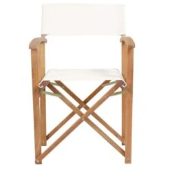 Charles Bentley Cream Wooden 2 Folding Directors Chairs -ELEND SHOP 1000121626 alt02
