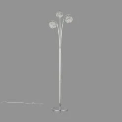 Cecilie 3 Arm Chrome Floor Lamp -ELEND SHOP 1000137376 alt01