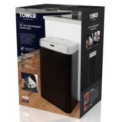Tower 75 Litre Black Rectangular Sensor Bin -ELEND SHOP 1000147874 alt07
