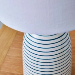 Tenby Ceramic White And Blue Table Lamp -ELEND SHOP 1000149122 alt02