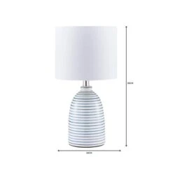 Tenby Ceramic White And Blue Table Lamp -ELEND SHOP 1000149122 alt06