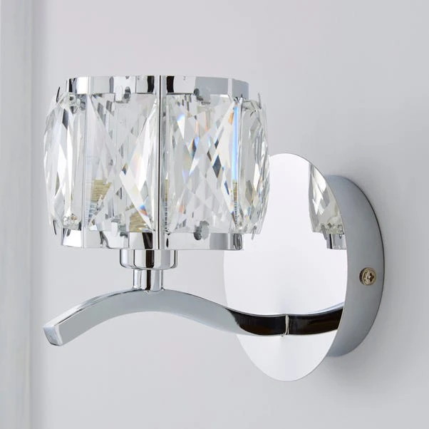 Kleio Glass Chrome Wall Light 2 Kleio Glass Chrome Wall Light - Image 2