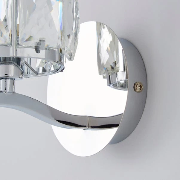 Kleio Glass Chrome Wall Light 4 Kleio Glass Chrome Wall Light - Image 4
