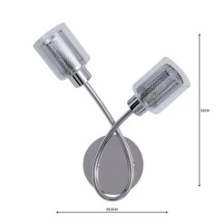 Grace 2 Light Chrome Wall Light -ELEND SHOP 1000158745 alt04