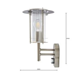 Derek PIR Sensor Glass Steel Outdoor Wall Light 10 Derek PIR Sensor Glass Steel Outdoor Wall Light -ELEND SHOP 1000158750 alt04