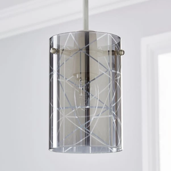 Grayson Smoked Glass Easy Fit Pendant Shade 2 Grayson Smoked Glass Easy Fit Pendant Shade - Image 2