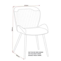 Quebec 4 Seater Wave Rectangular Dining Table With 4 Chairs, Brown 9 Quebec 4 Seater Wave Rectangular Dining Table With 4 Chairs, Brown -ELEND SHOP 1000169764 alt02