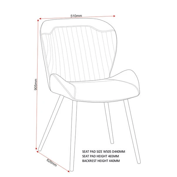 Quebec 4 Seater Wave Rectangular Dining Table With 4 Chairs, Brown 3 Quebec 4 Seater Wave Rectangular Dining Table With 4 Chairs, Brown - Image 3