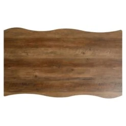 Quebec 4 Seater Wave Rectangular Dining Table With 4 Chairs, Brown 12 Quebec 4 Seater Wave Rectangular Dining Table With 4 Chairs, Brown -ELEND SHOP 1000169764 alt05