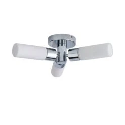 Porto 3 Light Chrome Bathroom Flush Ceiling Light -ELEND SHOP 1000182586 alt05
