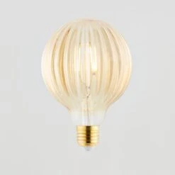 Status Bardot 4W ES Ribbed Pumpkin Amber Glass Bulb 8 Status Bardot 4W ES Ribbed Pumpkin Amber Glass Bulb -ELEND SHOP 1000183066 alt04