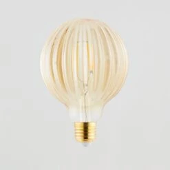 Status Bardot 4W ES Ribbed Pumpkin Amber Glass Bulb 9 Status Bardot 4W ES Ribbed Pumpkin Amber Glass Bulb -ELEND SHOP 1000183066 alt05