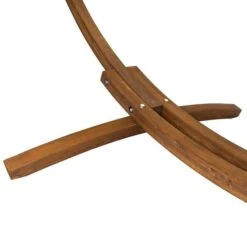 Wooden Hammock With Arc Stand Cream Canvas -ELEND SHOP 1000185574 alt04