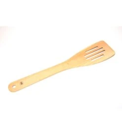 Beechwood Curved Slotted Spatula