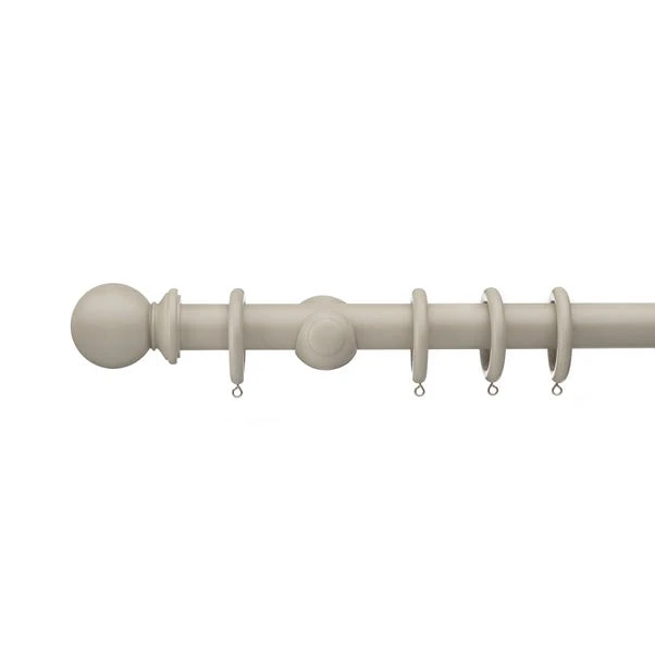 Swish Romantica Fixed Wooden Curtain Pole With Rings 2 Swish Romantica Fixed Wooden Curtain Pole With Rings - Image 2