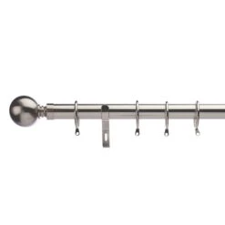 Ashton Extendable Metal Curtain Pole With Rings -ELEND SHOP 30200753