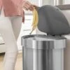 Simplehuman Fingerprint Proof 45 Litre Semi Round Pedal Bin