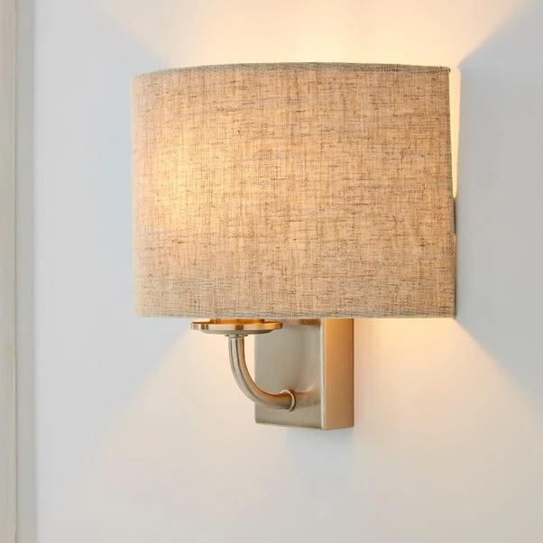 Preston Ivory Linen Shaded Wall Light 1 Preston Ivory Linen Shaded Wall Light