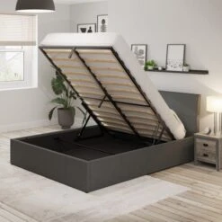 Ascot Upholstered End Lift Ottoman Bed Frame -ELEND SHOP 30311211 alt01