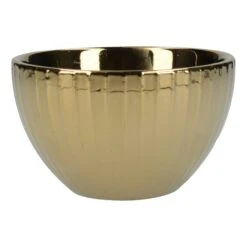 Embossed Stripe Gold Dip Bowl