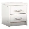 Charles 2 Drawer Bedside Table, White