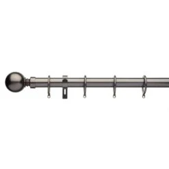 Ashton Extendable Metal Curtain Pole With Rings -ELEND SHOP 30566958