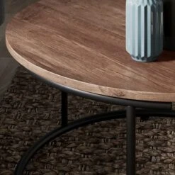 Fulton Coffee Nest Of Tables, Pine Effect -ELEND SHOP 30569979 alt03