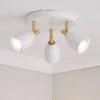 Clio 3 Light White Semi Flush Spotlight