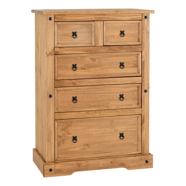 Corona 5 Drawer Chest, Pine 2 Corona 5 Drawer Chest, Pine - Image 2