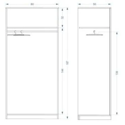 Harmony Euston Double Wardrobe, White -ELEND SHOP 30619257 alt09