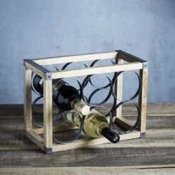 KitchenCraft Industrial Kitchen 6 Bottle Wine Rack