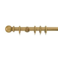 Swish Sherwood Fixed Wooden Curtain Pole With Rings -ELEND SHOP 30649325
