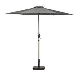 2.5m Brushed Aluminium Crank And Tilt Parasol -ELEND SHOP 30649986 alt06