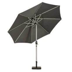 3m Royal Craft Brushed Aluminium Crank And Tilt Parasol -ELEND SHOP 30649992 alt01