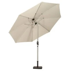 3m Royal Craft Brushed Aluminium Crank And Tilt Parasol -ELEND SHOP 30650086 alt04