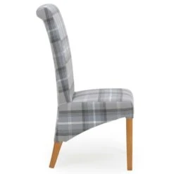 Set Of 2 Chester Dining Chairs, Woven Check Fabric -ELEND SHOP 30662746 alt03