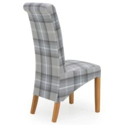 Set Of 2 Chester Dining Chairs, Woven Check Fabric -ELEND SHOP 30662746 alt04