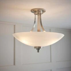 Vogue Welles 3 Light Semi Flush Ceiling Light -ELEND SHOP 30671153