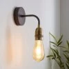 Marsden Antique Brass Industrial Wall Light