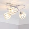 Rosa 3 Light Chrome Semi Flush Ceiling Light