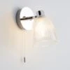 Bremont Ribbed Glass Bathroom Wall Light