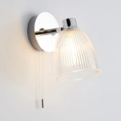 Bremont Ribbed Glass Bathroom Wall Light