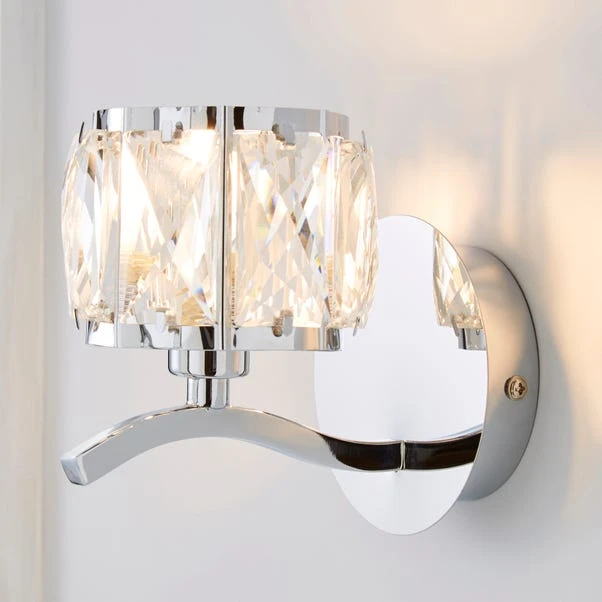Kleio Glass Chrome Wall Light 1 Kleio Glass Chrome Wall Light
