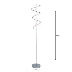 Apollo Integrated LED Dimmable Chrome Floor Lamp -ELEND SHOP 30671429 alt04